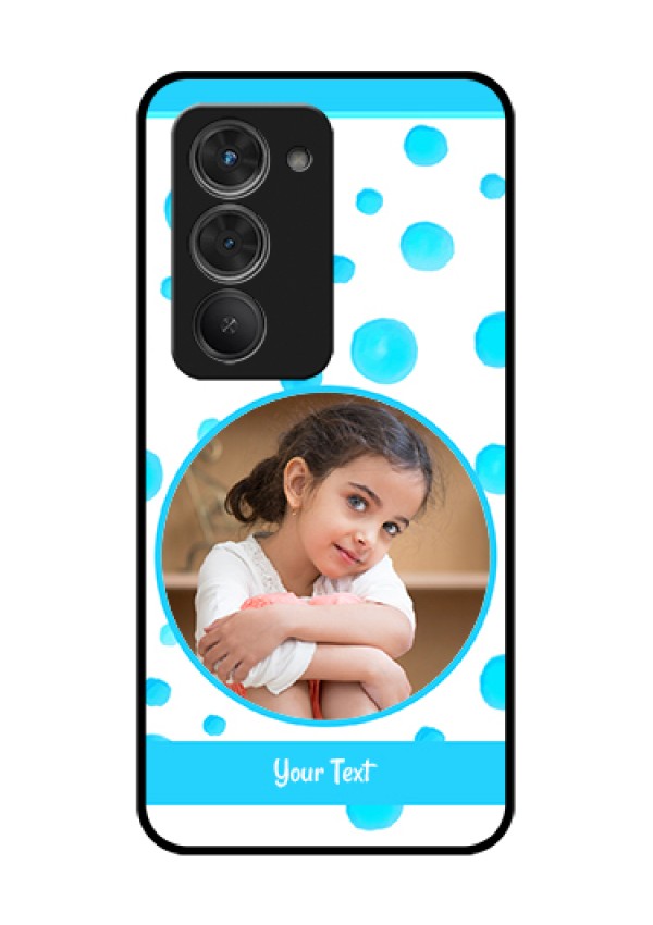 Redmi 15 5G Custom Glass Phone Case - Blue Bubbles Pattern Design
