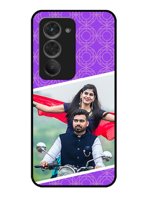 Custom Redmi 15 5G Custom Glass Phone Case - Violet Color Pattern Design
