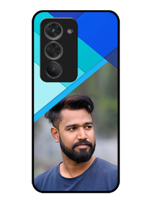 Custom Redmi 15 5G Custom Glass Phone Case - Blue Pattern Design