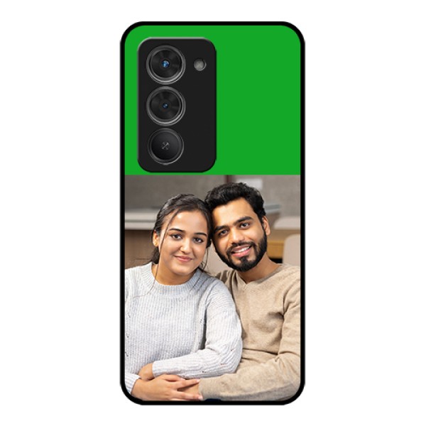 Redmi 15 5G Custom Glass Phone Case - Green Pattern Design