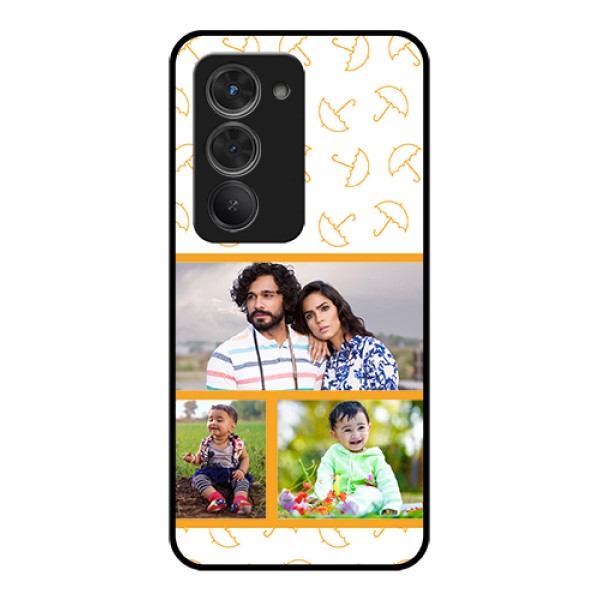 Redmi 15 5G Custom Glass Phone Case - Yellow Pattern Design