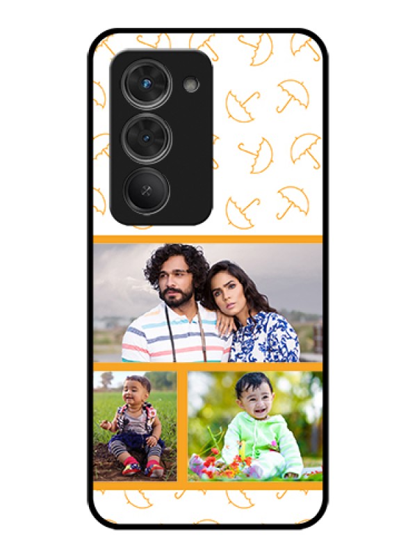 Custom Redmi 15 5G Custom Glass Phone Case - Yellow Pattern Design