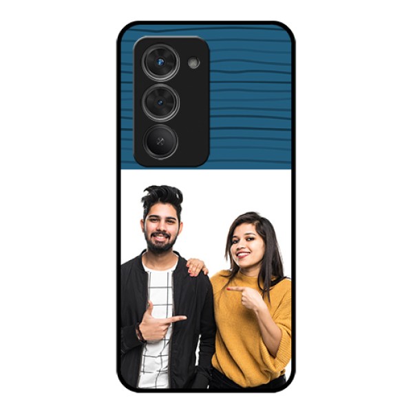 Redmi 15 5G Custom Glass Phone Case - Blue Pattern Cover Design Redmi 15 5G Custom Glass Phone Case - Blue Pattern Cover Design