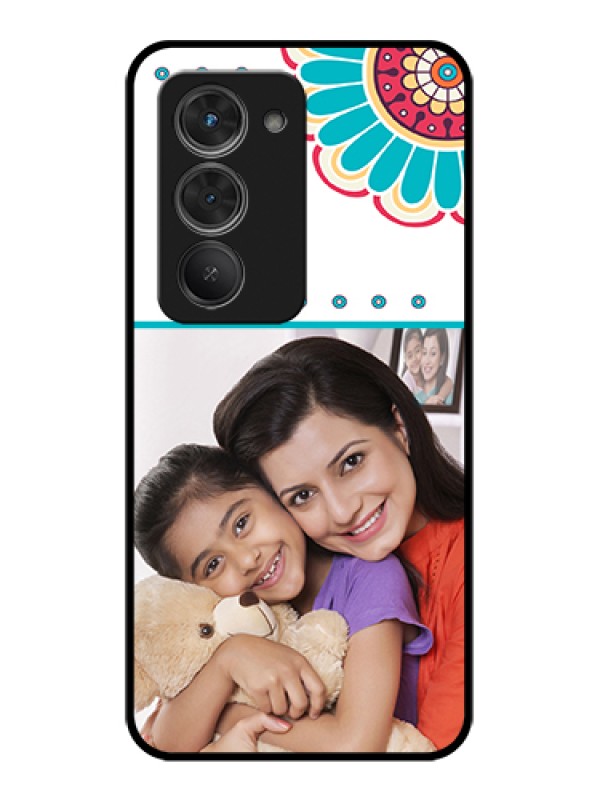 Custom Redmi 15 5G Custom Glass Phone Case - Flower Design