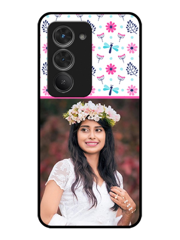 Custom Redmi 15 5G Custom Glass Phone Case - Colorful Flower Design