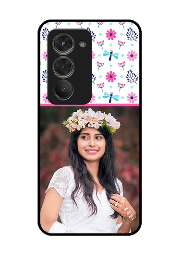 Redmi 15 5G Custom Glass Phone Case - Colorful Flower Design