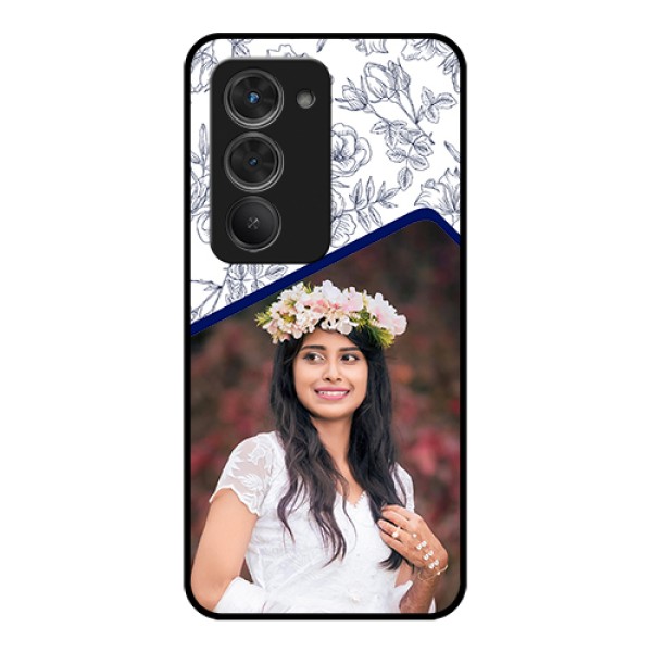 Redmi 15 5G Custom Glass Phone Case - Classy Floral Design Redmi 15 5G Custom Glass Phone Case - Classy Floral Design