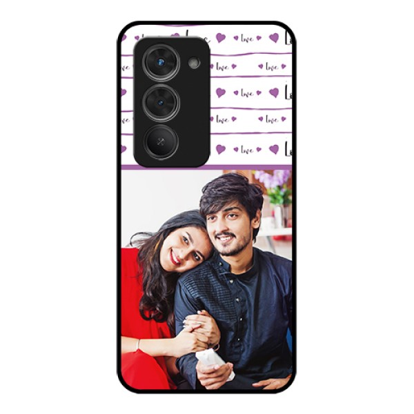 Redmi 15 5G Custom Glass Phone Case - Couples Heart Design