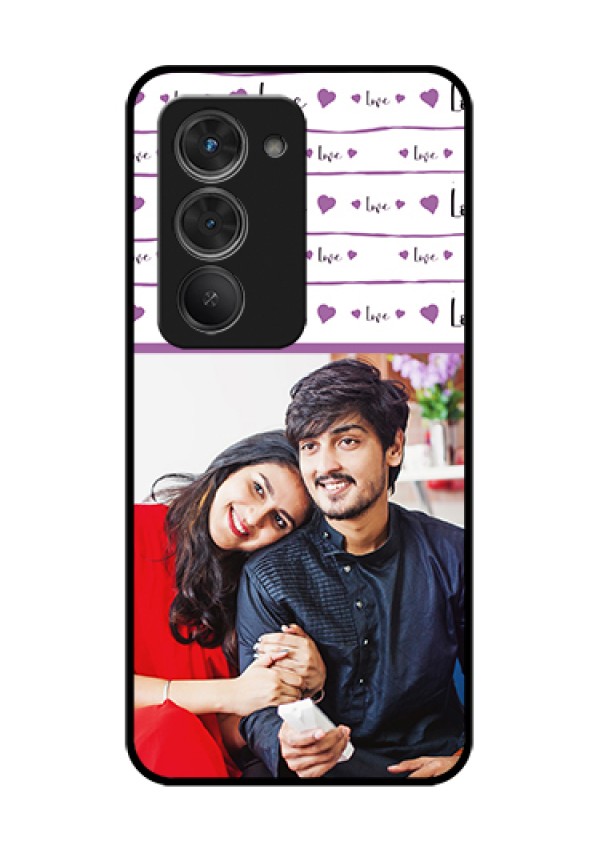 Redmi 15 5G Custom Glass Phone Case - Couples Heart Design