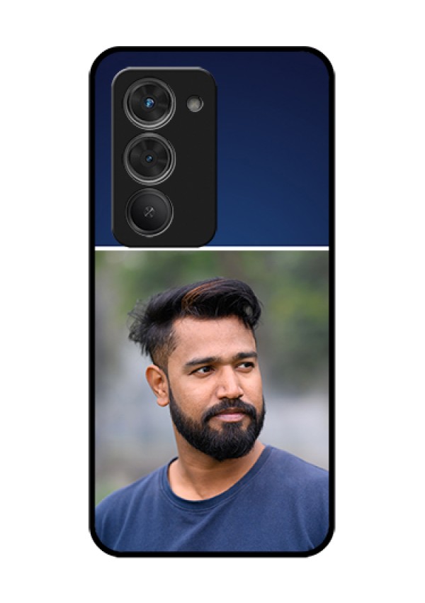 Redmi 15 5G Custom Glass Phone Case - Simple Royal Blue Design