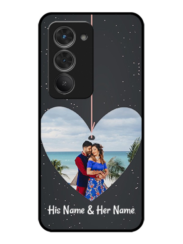 Custom Redmi 15 5G Custom Glass Phone Case - Hanging Heart Design