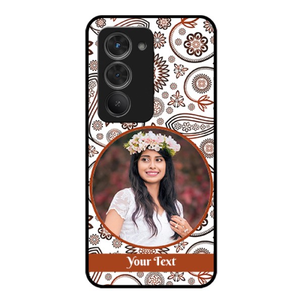 Redmi 15 5G Custom Glass Phone Case - Abstract Flower Design