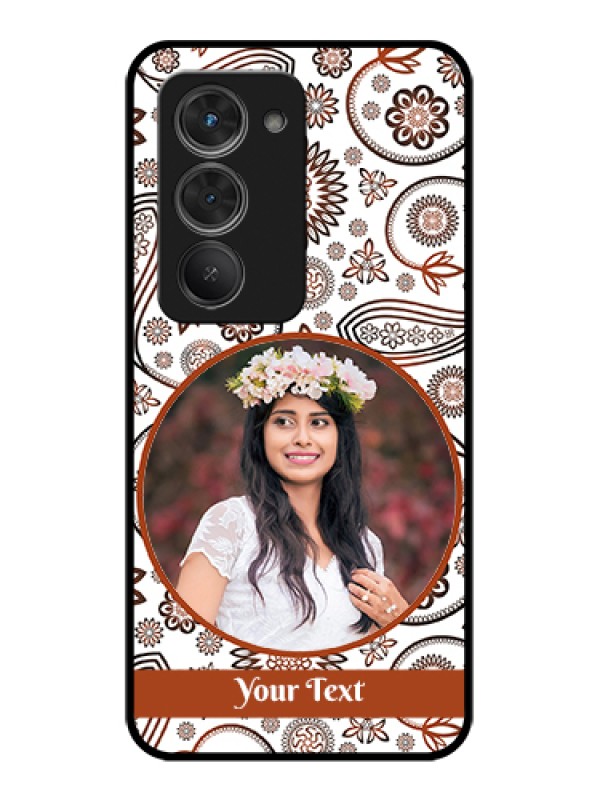 Custom Redmi 15 5G Custom Glass Phone Case - Abstract Flower Design