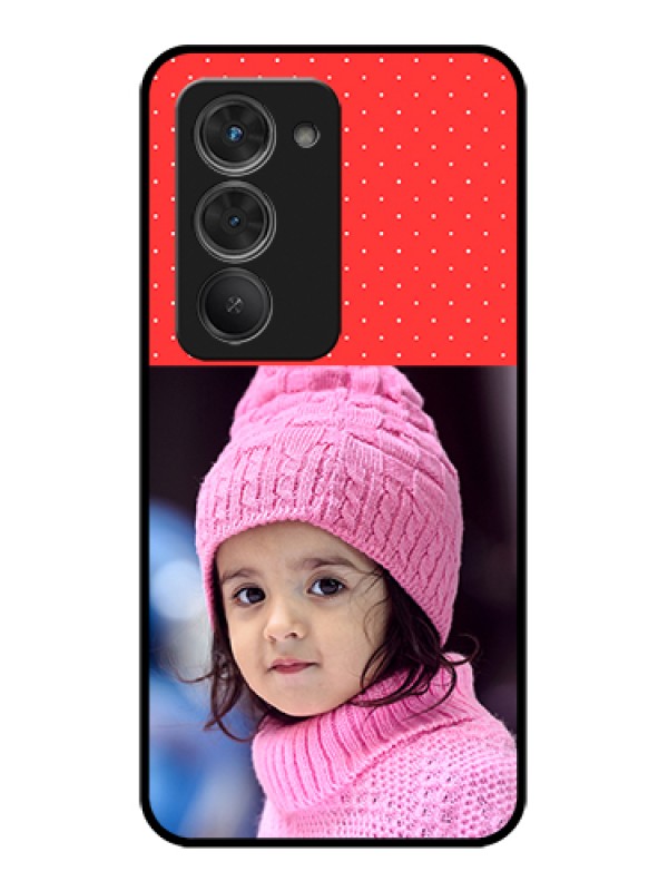 Custom Redmi 15 5G Custom Glass Phone Case - Red Pattern Design