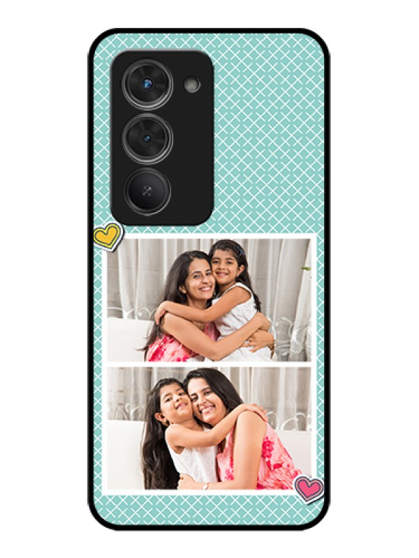 Custom Redmi 15 5G Custom Glass Phone Case - 2 Image Holder With Pattern Design