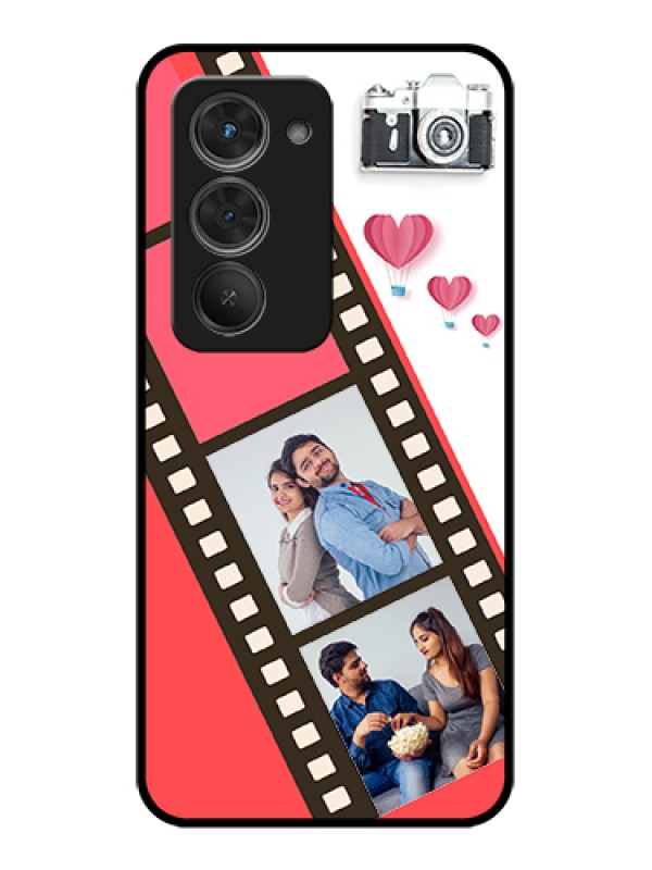 Custom Redmi 15 5G Custom Glass Phone Case - 3 Image Holder With Film Reel
