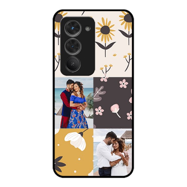 Redmi 15 5G Custom Glass Phone Case - 3 Images With Floral Design Redmi 15 5G Custom Glass Phone Case - 3 Images With Floral Design
