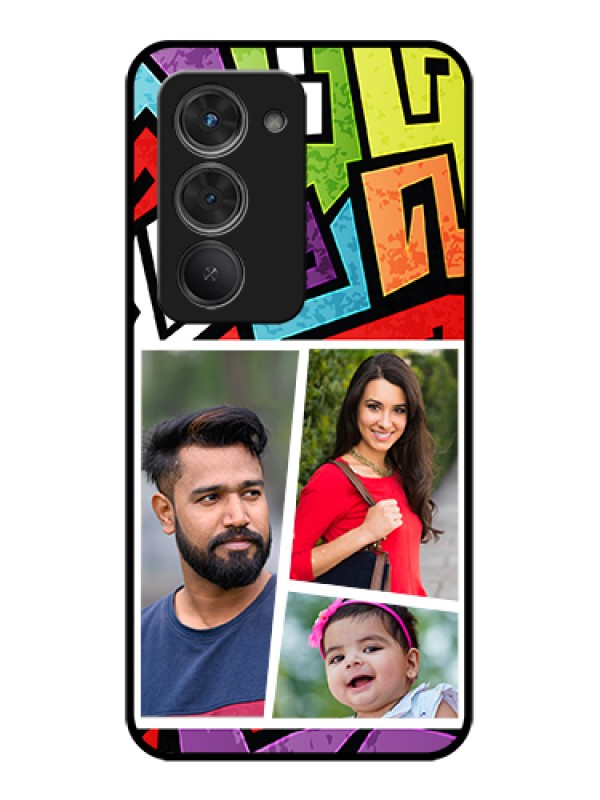 Custom Redmi 15 5G Custom Glass Phone Case - Graffiti Pattern Design