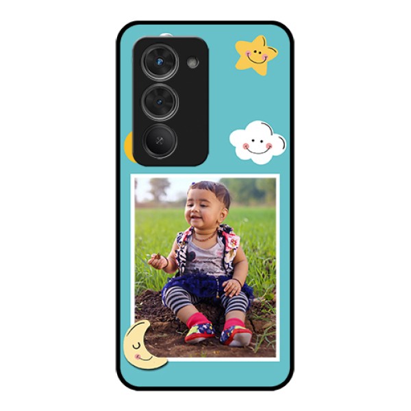 Redmi 15 5G Custom Glass Phone Case - Smiley Kids Stars Design Redmi 15 5G Custom Glass Phone Case - Smiley Kids Stars Design