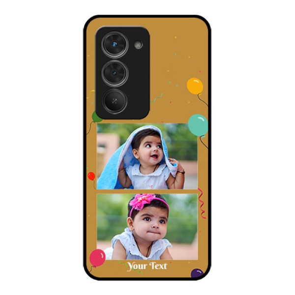 Redmi 15 5G Custom Glass Phone Case - Image Holder With Birthday Celebrations Design