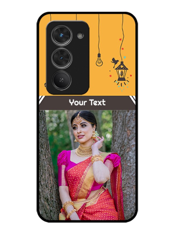 Custom Redmi 15 5G Custom Glass Phone Case - With Family Picture And Icons