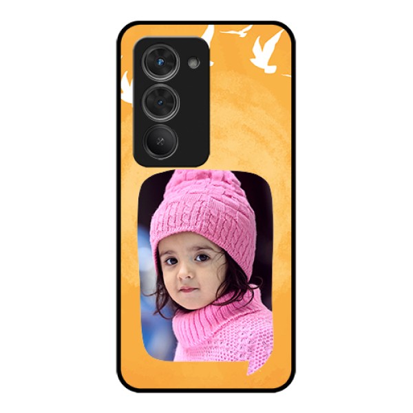 Redmi 15 5G Custom Glass Phone Case - Water Color Design With Bird Icons Redmi 15 5G Custom Glass Phone Case - Water Color Design With Bird Icons