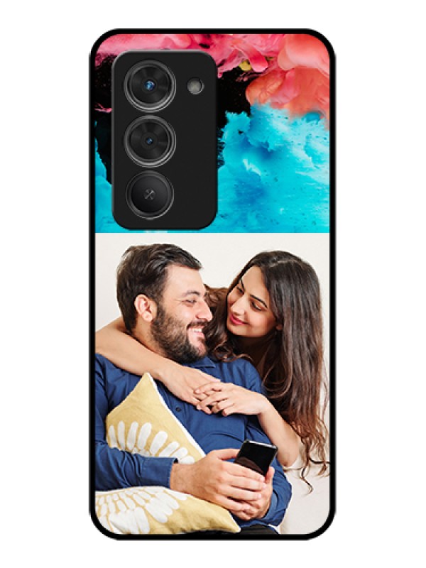 Custom Redmi 15 5G Custom Glass Phone Case - Quote With Acrylic Painting Design