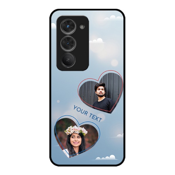 Redmi 15 5G Custom Glass Phone Case - Blue Color Couple Design Redmi 15 5G Custom Glass Phone Case - Blue Color Couple Design