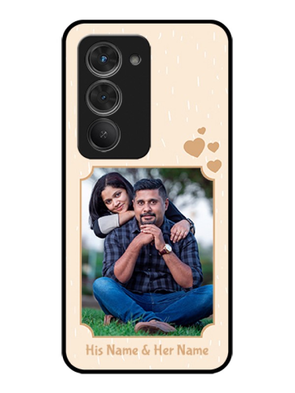 Custom Redmi 15 5G Custom Glass Phone Case - With Confetti Love Design