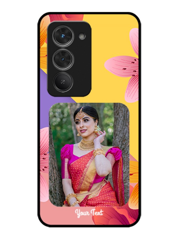 Custom Redmi 15 5G Custom Glass Phone Case - 3 Image With Vintage Floral Design
