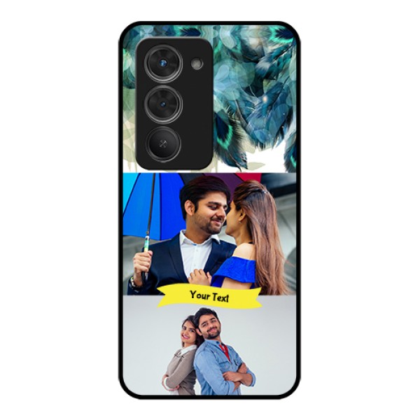 Redmi 15 5G Custom Glass Phone Case - Image With Boho Peacock Feather Design