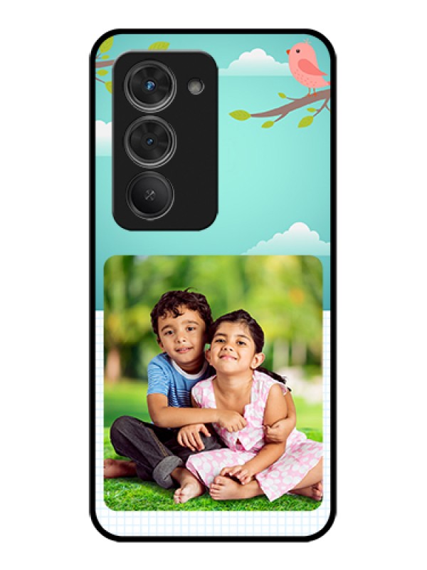 Custom Redmi 15 5G Custom Glass Phone Case - Doodle Love Design