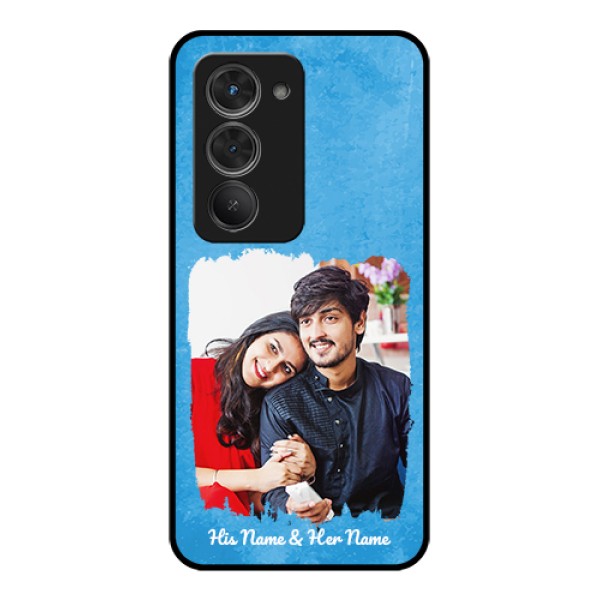 Redmi 15 5G Custom Glass Phone Case - Blue Color Vintage Design Redmi 15 5G Custom Glass Phone Case - Blue Color Vintage Design