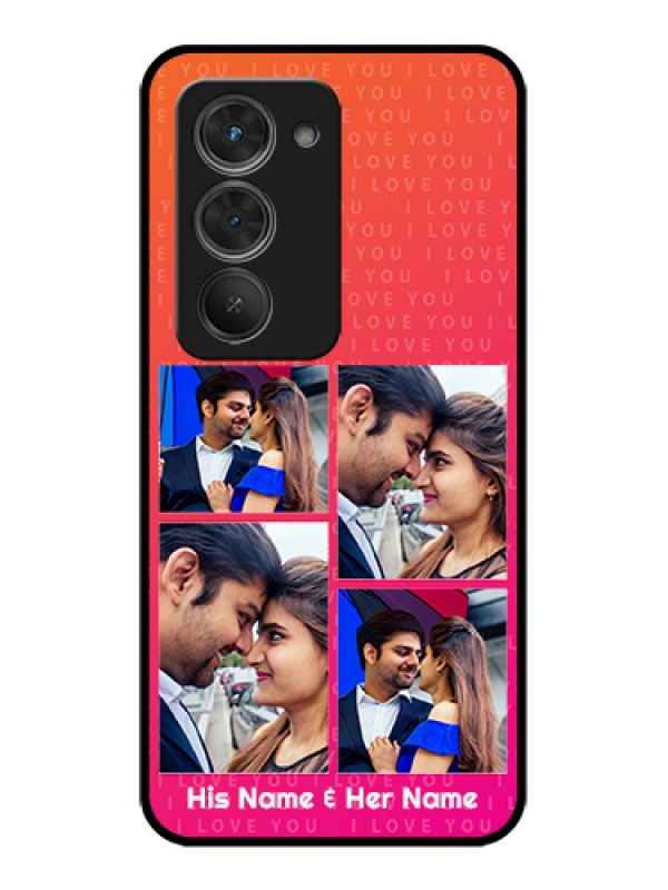 Custom Redmi 15 5G Custom Glass Phone Case - I Love You Pink Design