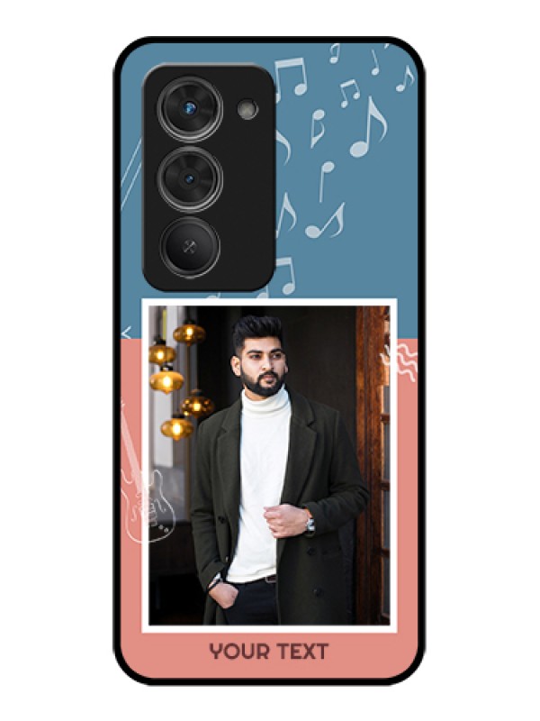 Custom Redmi 15 5G Custom Glass Phone Case - With Color Musical Note Design