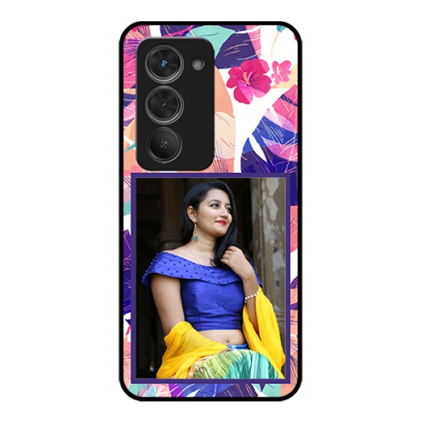 Redmi 15 5G Custom Glass Phone Case - Abstract Floral Design