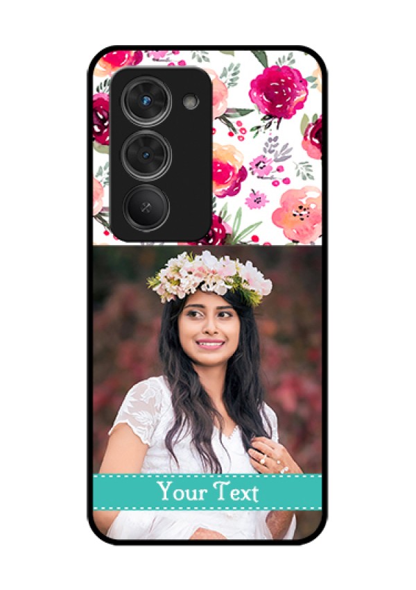 Redmi 15 5G Custom Glass Phone Case - Water Colors Floral Design