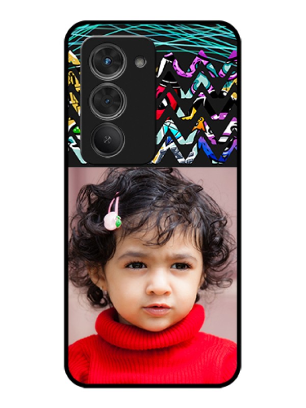 Custom Redmi 15 5G Custom Glass Phone Case - Neon Abstract Design