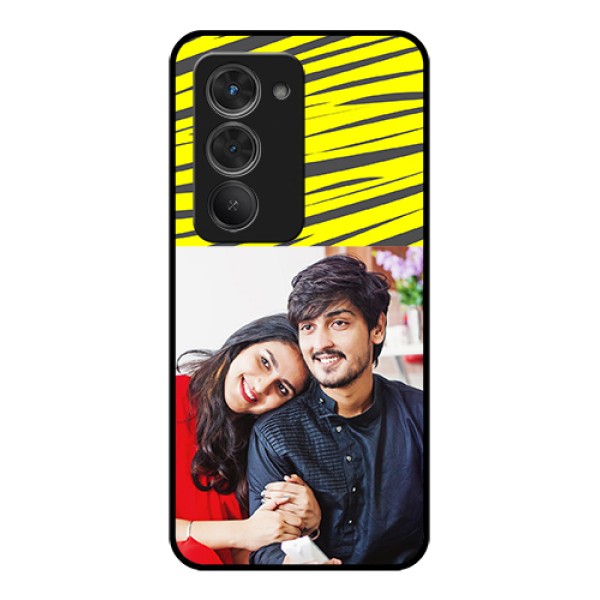 Redmi 15 5G Custom Glass Phone Case - Yellow Abstract Design