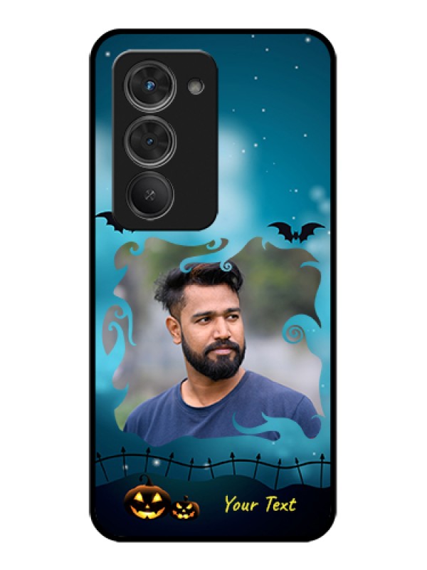 Custom Redmi 15 5G Custom Glass Phone Case - Halloween Frame Design