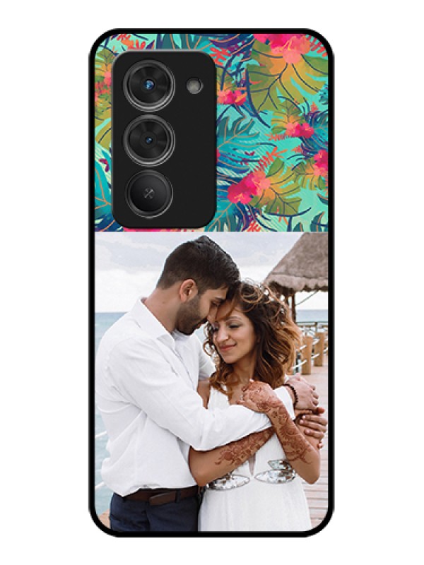 Custom Redmi 15 5G Custom Glass Phone Case - Watercolor Floral Design