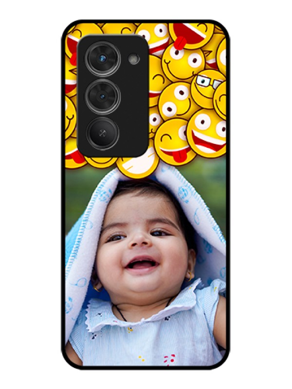 Custom Redmi 15 5G Custom Glass Phone Case - With Smiley Emoji Design