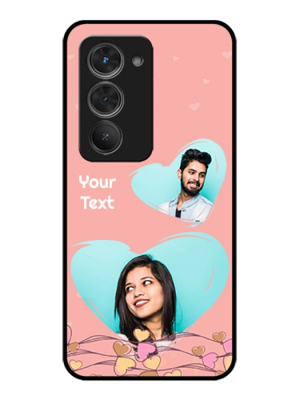 Custom Redmi 15 5G Custom Glass Phone Case - Love Doodle Design
