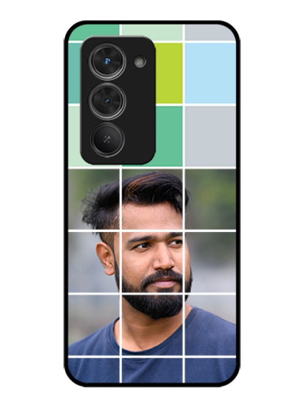 Custom Redmi 15 5G Custom Glass Phone Case - With White Box Pattern
