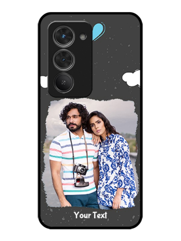 Custom Redmi 15 5G Custom Glass Phone Case - Splashes With Love Doodles Design