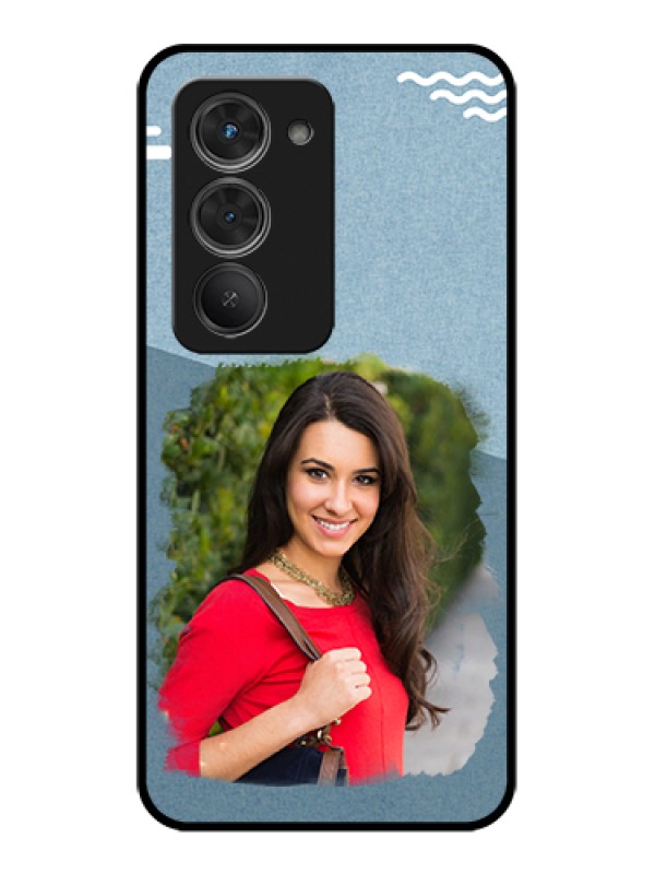 Custom Redmi 15 5G Custom Glass Phone Case - Grunge Line Art Design