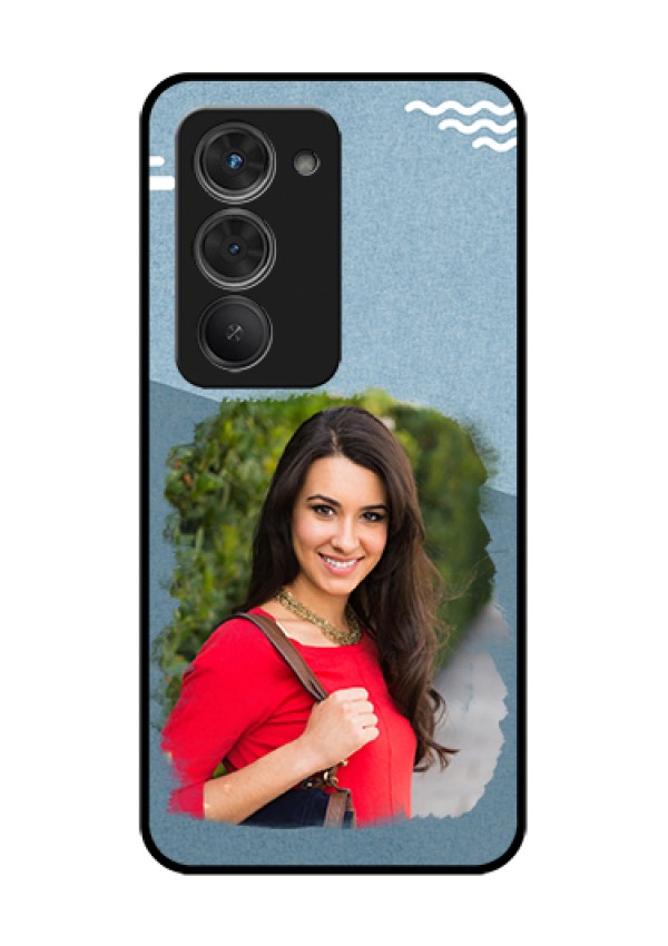 Redmi 15 5G Custom Glass Phone Case - Grunge Line Art Design