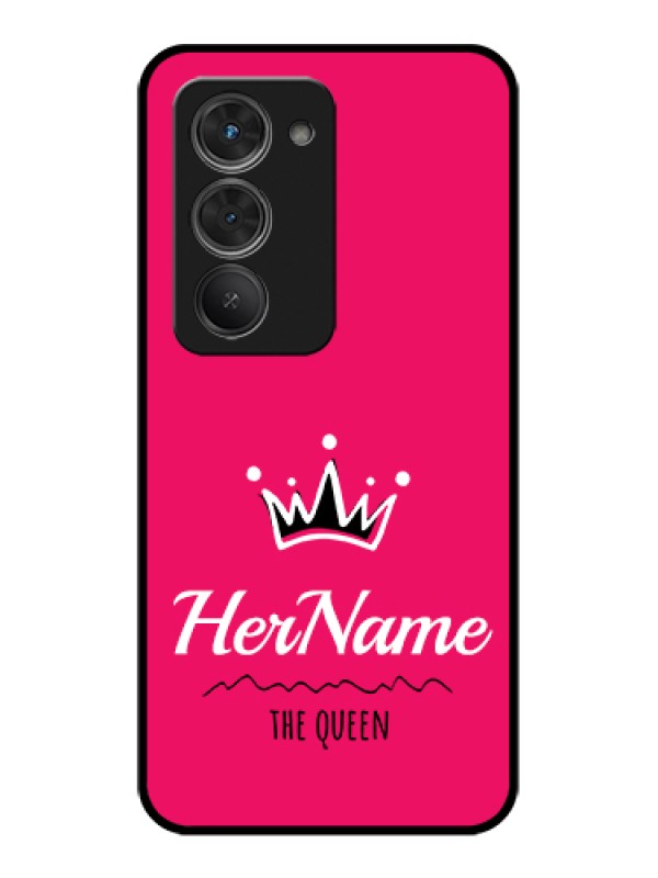 Custom Redmi 15 5G Custom Glass Phone Case - Queen With Name Design