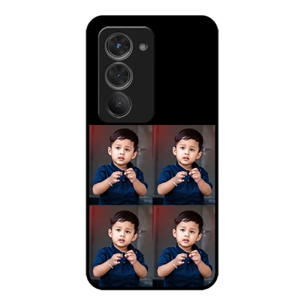 Redmi 15 5G Custom Glass Phone Case - 4 Image Holder Design