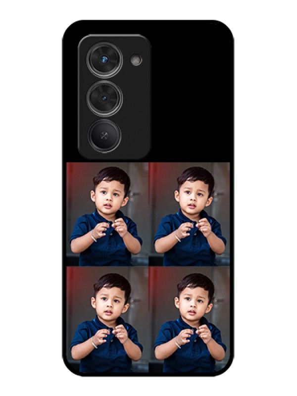 Custom Redmi 15 5G Custom Glass Phone Case - 4 Image Holder Design